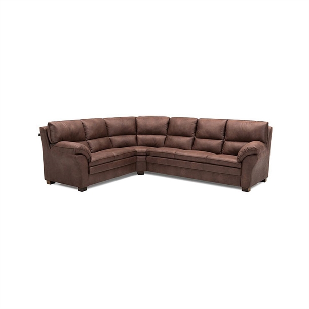 PALMA HJØRNESOFA - KENTUCKY BROWN STOF - MÅL: 235 X 290 CM.