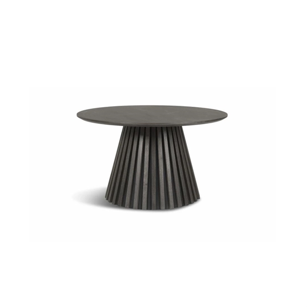 PLAISIR - SOFABORD - MASSIVE LAMELLER - SORTBEJDSET - MÅL: Ø78 CM.