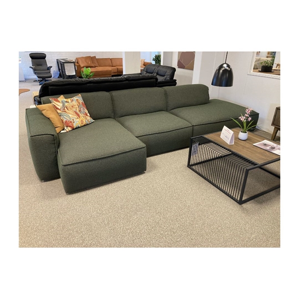 Top-Line - Prime modulsofa - Grøn slidstærkt stof - Mål: 140 x 352 cm - Outlet 