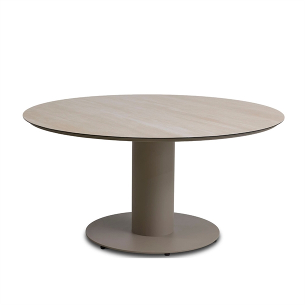 Saba rundt havebord - Brown melange / Brown - Mål: Ø150 cm. H: 74 cm.