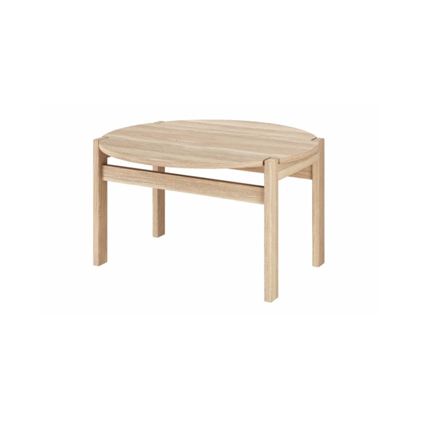 CASØ - SAGA RUNDT SOFABORD - MASSIV EG - MÅL:  Ø87 CM - FLERE VARIANTER