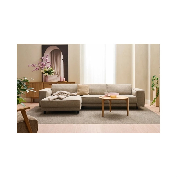 FURNINOVA - SAMBA DAY STD. - CHAISELONG SOFA - STOF: MAKALU TAUPE - MÅL: 163 X 314 CM. - HØJREVENDT