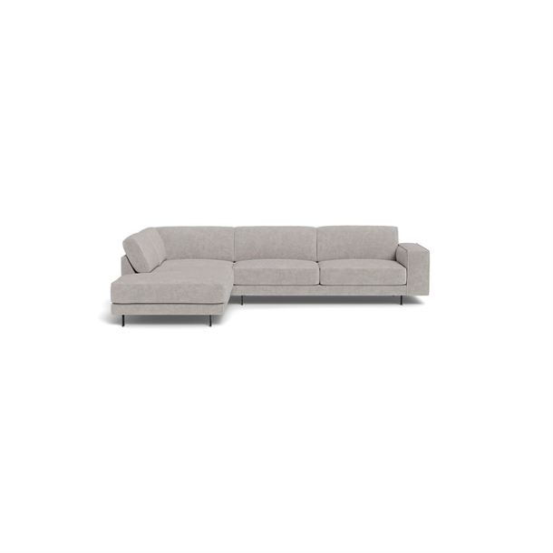 FURNINOVA - SAMBA DAY STD. - OPEN-END SOFA - STOF: MITO ASH GREY - MÅL: 233 X 285 CM. - VENSTREVENDT