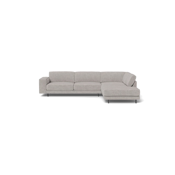 FURNINOVA - SAMBA DAY STD. - OPEN-END SOFA - STOF: MITO ASH GREY - MÅL: 233 X 285 CM. - HØJREVENDT