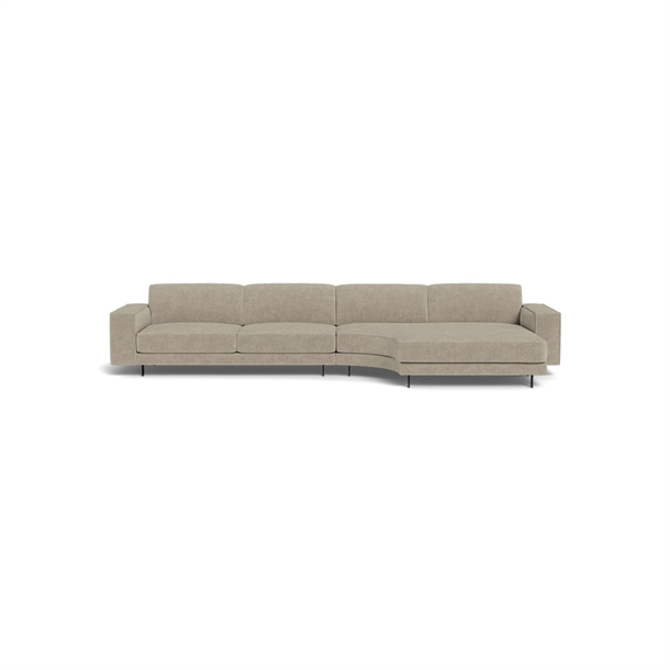 FURNINOVA - SAMBA DAY STD. - RUND CHAISELONG SOFA - MITO DESERT - MÅL: 163 X 374 CM.