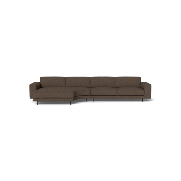 FURNINOVA - SAMBA DAY STD. - RUND CHAISELONG SOFA - SALENTO MOLE - MÅL: 163 X 374 CM.