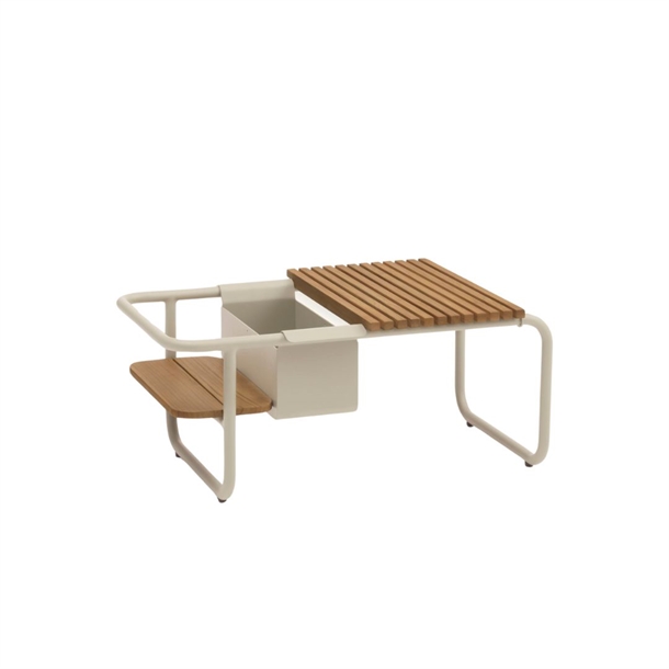 SANTORINI LOUNGEBORD - TEAK TRÆ - 2 FARVER - MÅL: 83 X 46 X 36 CM. - STÆRK PRIS 