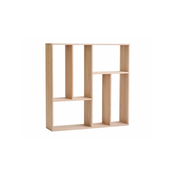 Silhuet - Reol Modul 13 - Flere Farver - Mål: 71 X 71 X 16 Cm. - Stærk Pris - Eg Hvidolie