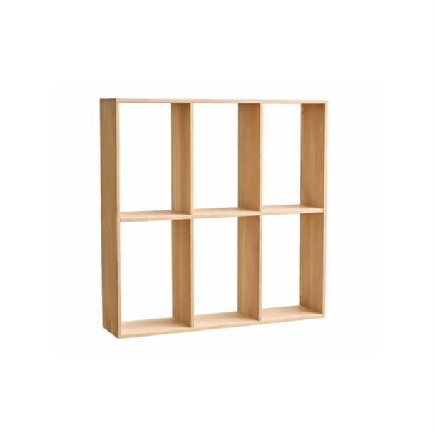 Silhuet - Reol Modul 14 - Flere Farver - Mål: 71 X 71 X 16 Cm. - Stærk Pris - Eg Hvidolie
