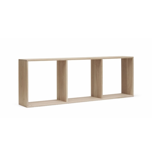 Silhuet - Reol Modul 3 - Flere Farver - Mål: 106 X 36 Cm. - Stærk Pris - Eg Hvidolie