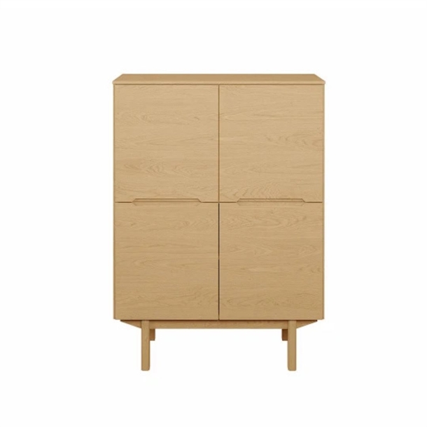 Skovby SM308 Høj skænk - Egefinér naturolie - Mål: 98 x 135 x 41 cm.