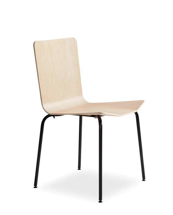 Skovby SM801 - Spisebordsstol eg-hvidolie og sort stel