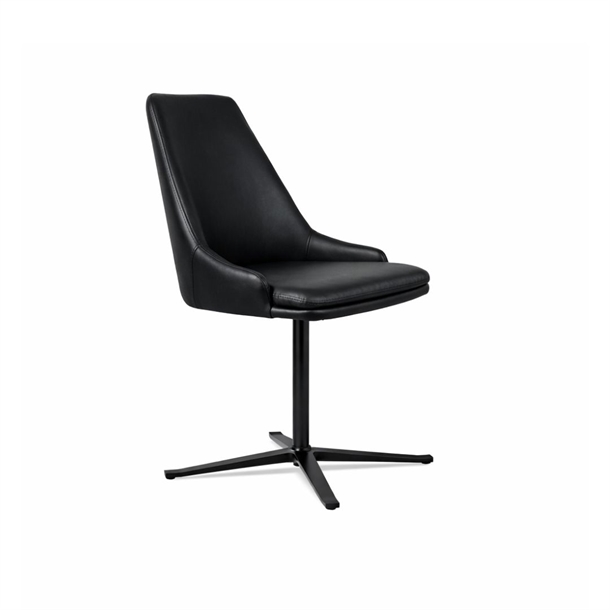 Skovby SM815 / Spisebordsstol / Drej stel, sort / Sort læder 