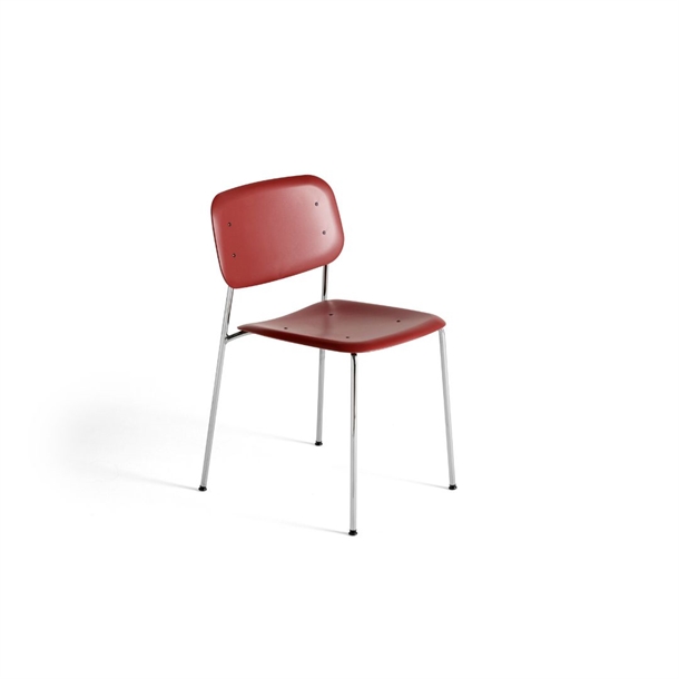 HAY - SPISEBORDSSTOL - SOFT EDGE 45 - CHROME STEEL - FLERE FARVER - FALL RED