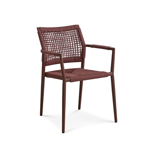 Tobago havestol - Burgundy farve - Aluminium
