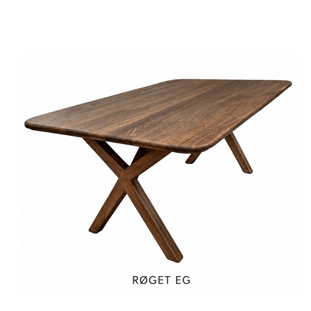 Tromsø sofabord - Massiv eg røget - Mål: 70 x 130 cm. H: 50 cm.